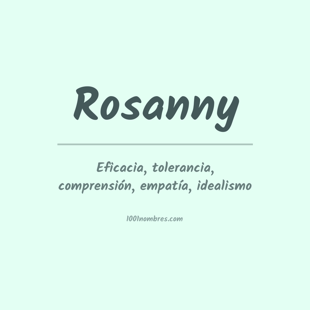 Significado del nombre Rosanny