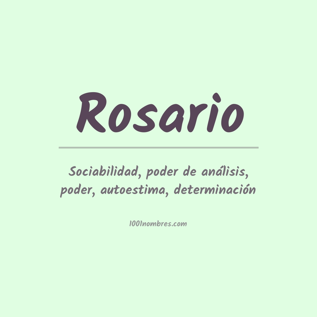Significado del nombre Rosario
