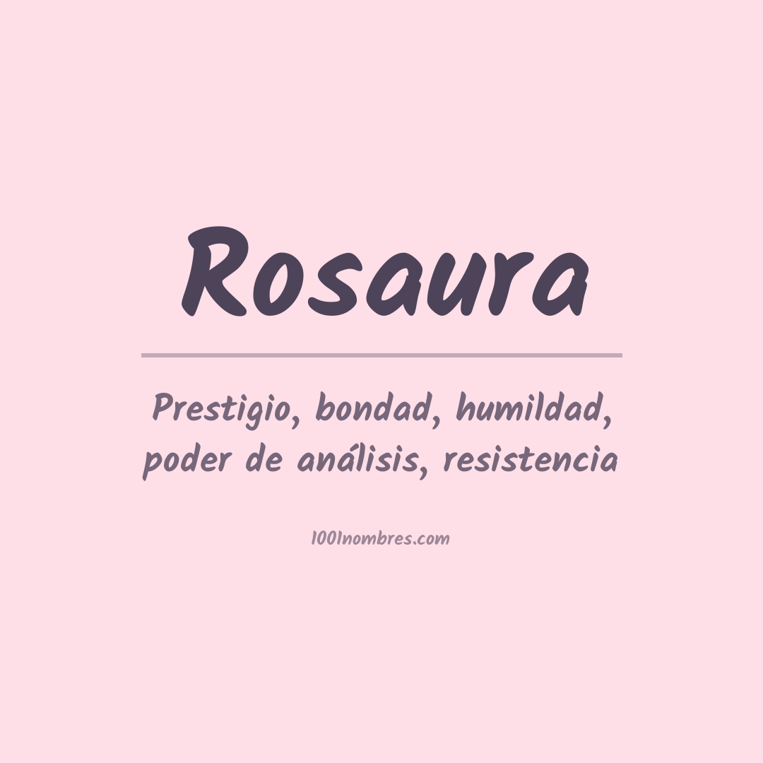 Significado del nombre Rosaura