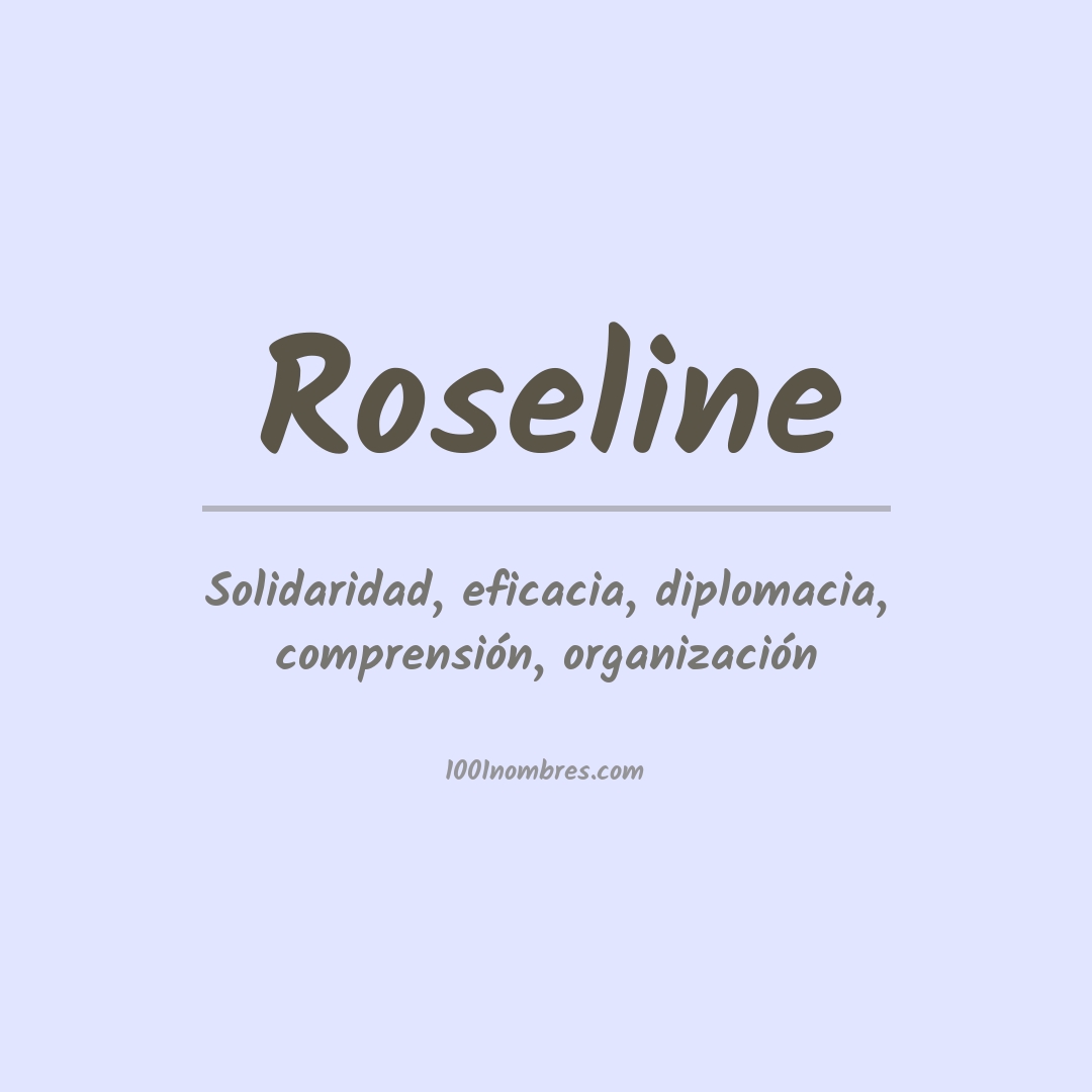 Significado del nombre Roseline