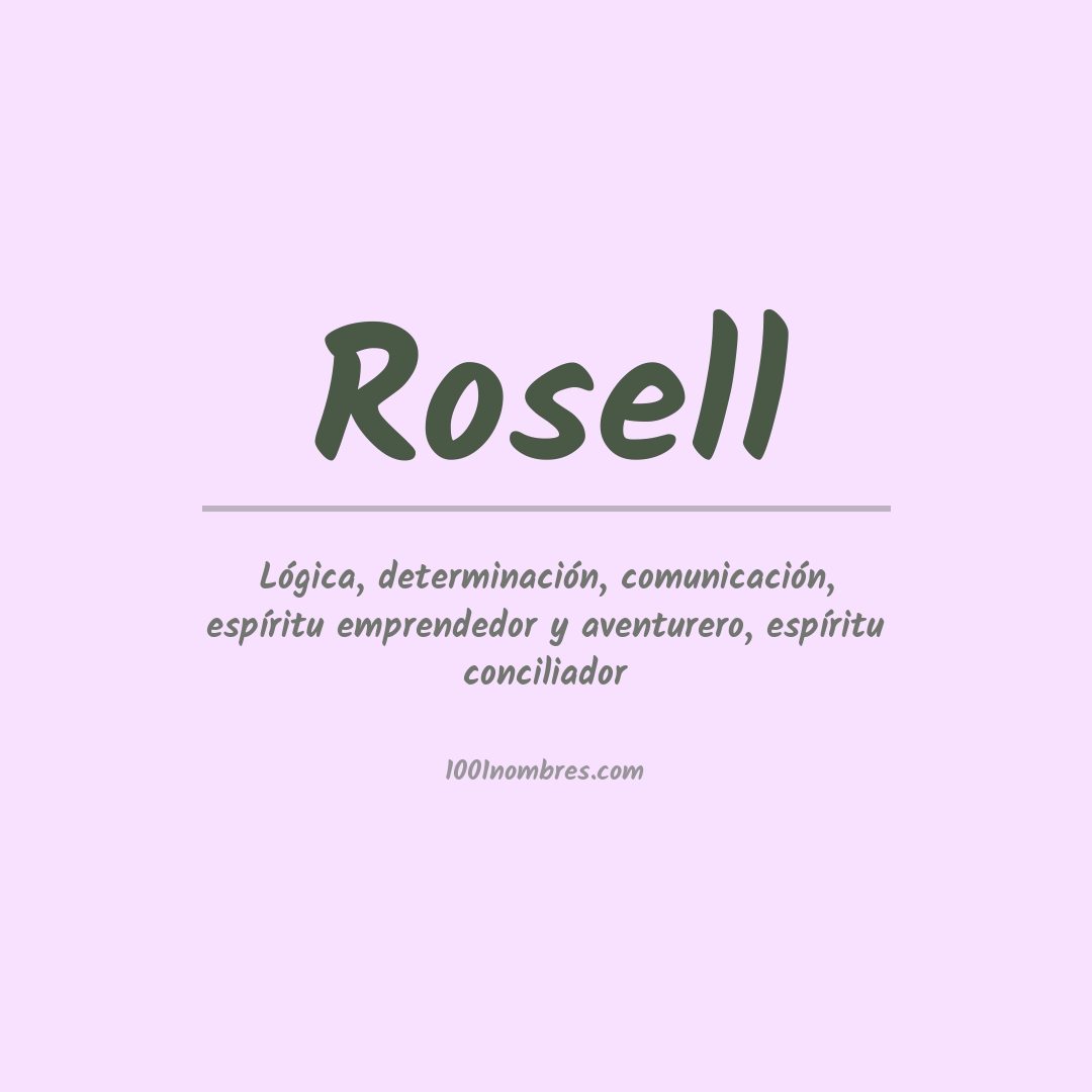 Significado del nombre Rosell