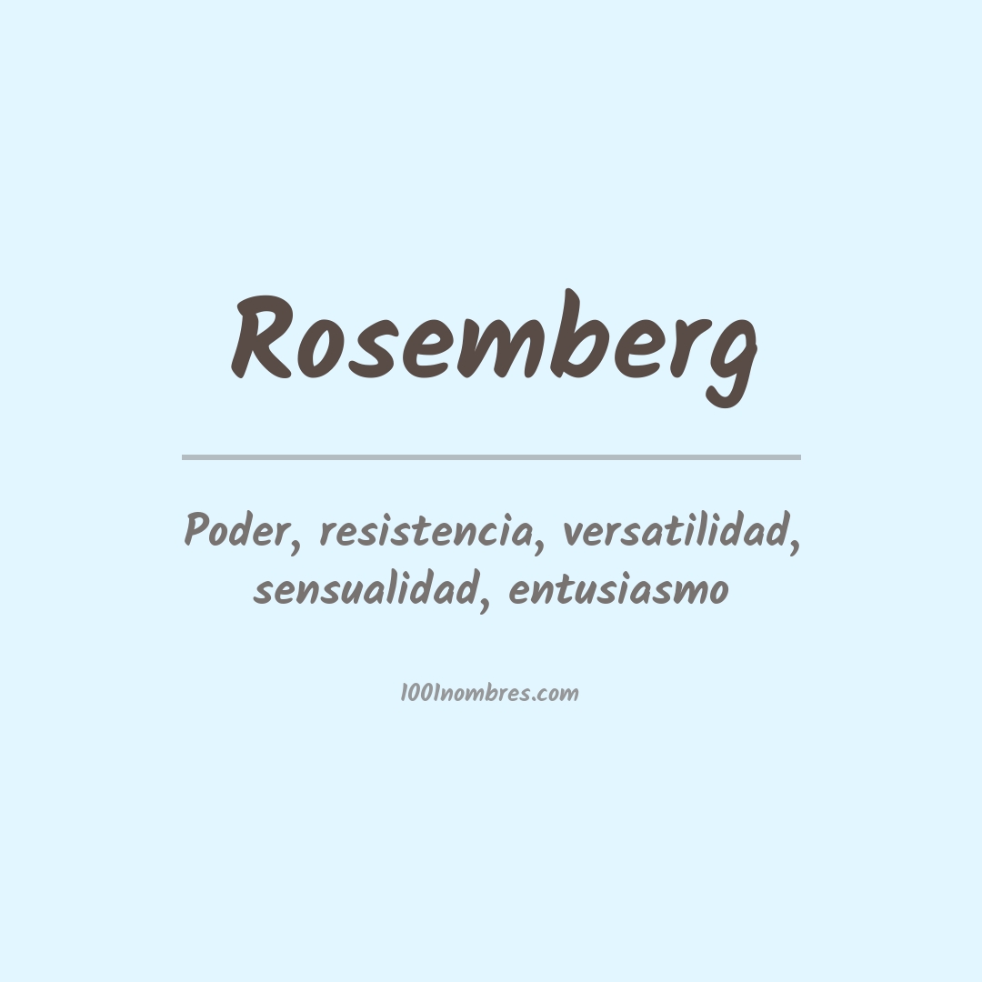 Significado del nombre Rosemberg Significado del nombre Rosemberg