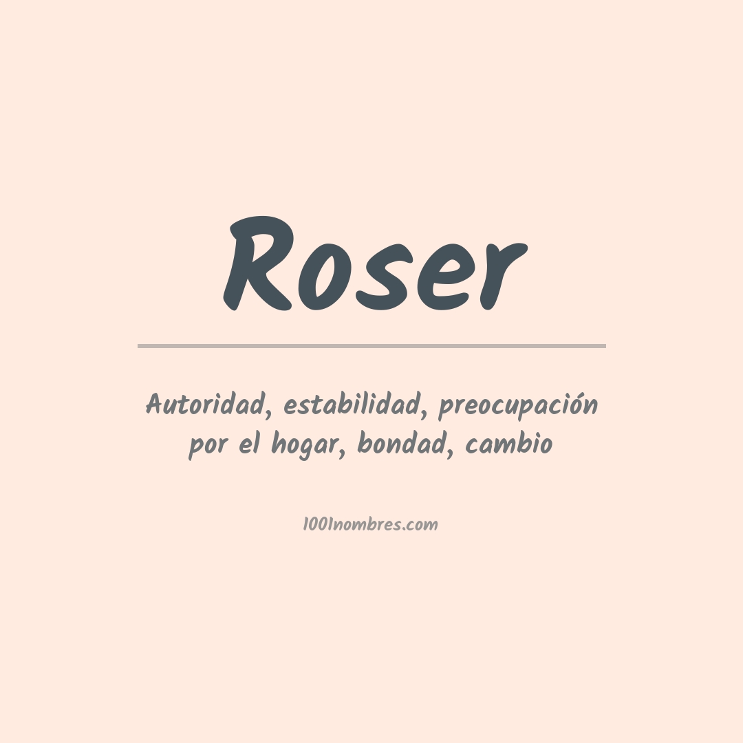 Significado del nombre Roser