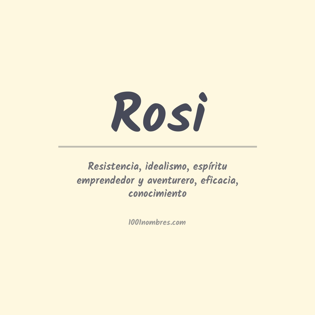 Significado del nombre Rosi