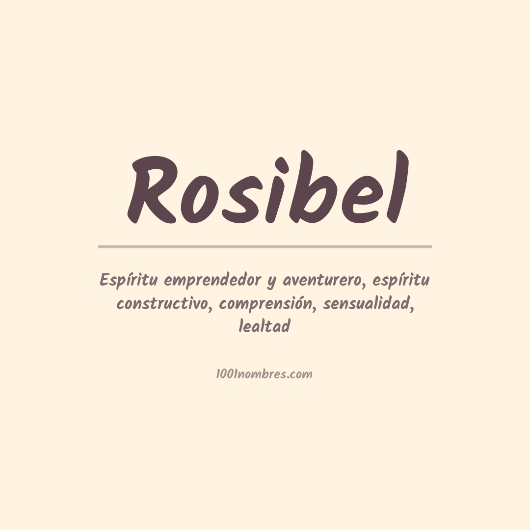 Significado del nombre Rosibel