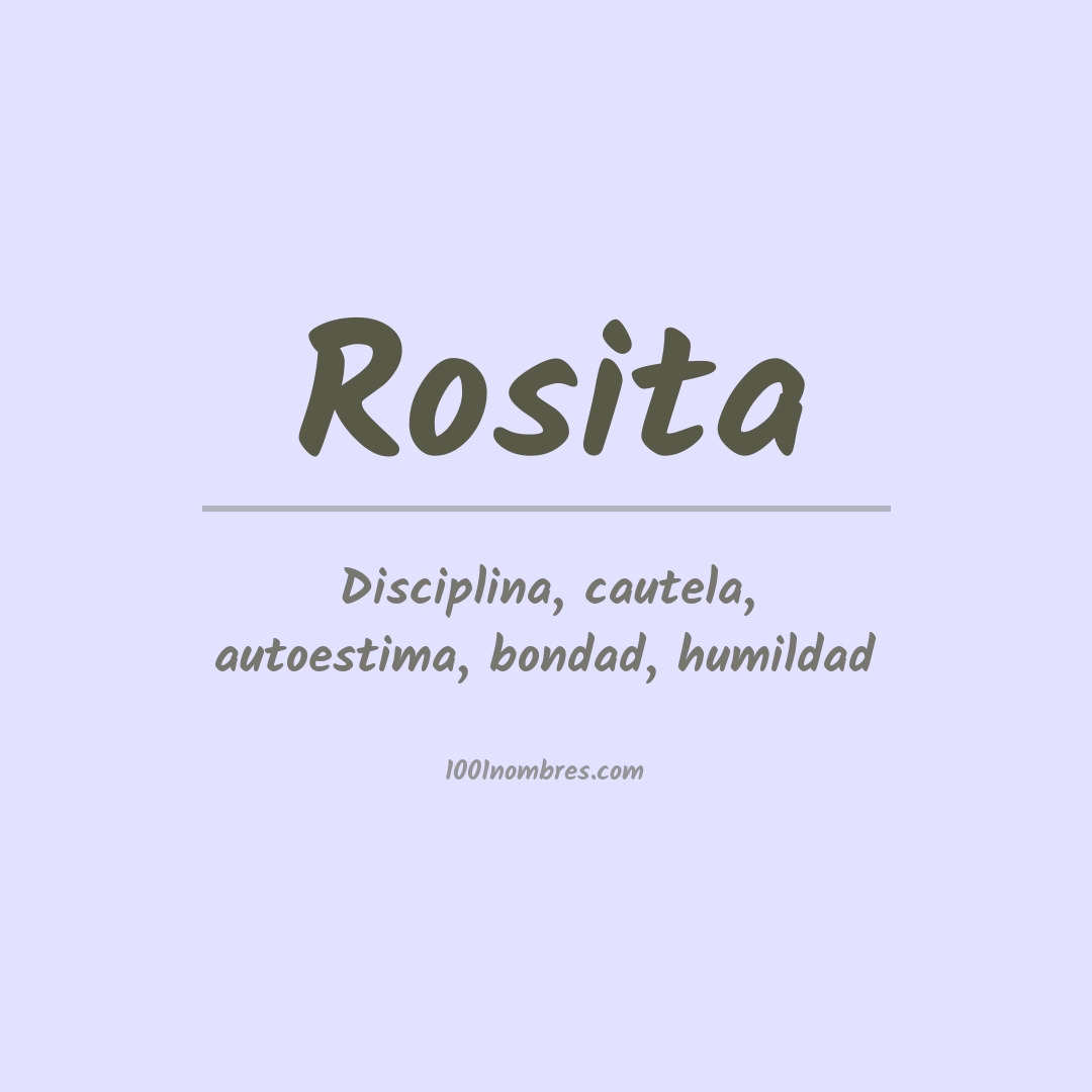 Significado del nombre Rosita