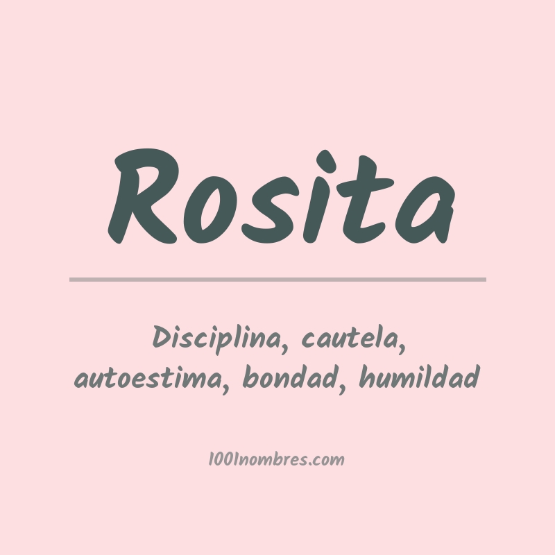 Significado del nombre Rosita