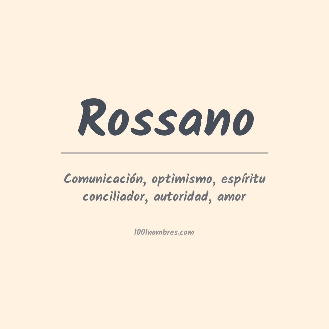 Significado del nombre Rossano