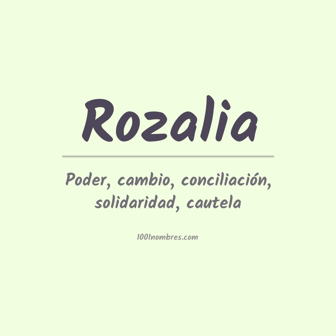Significado del nombre Rozalia