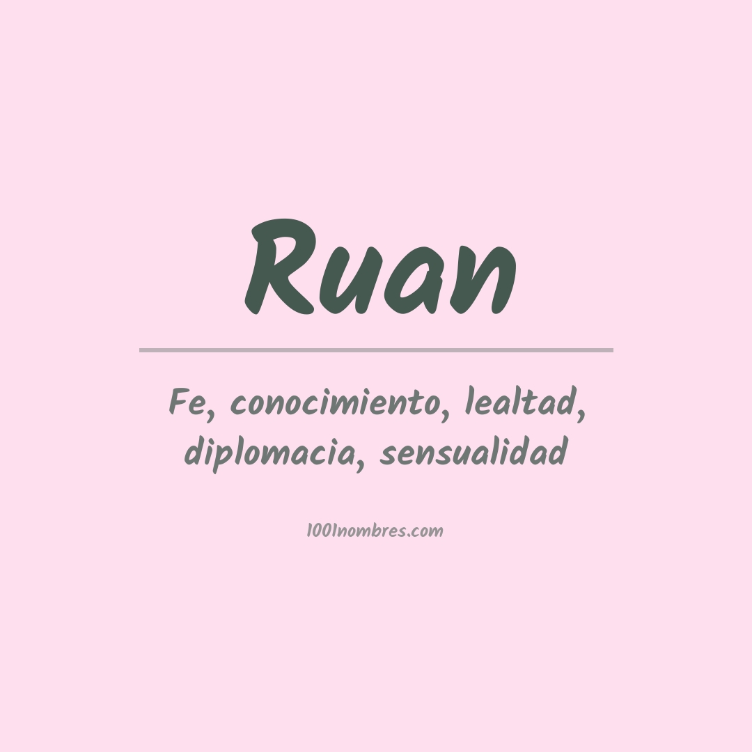 Significado del nombre Ruan