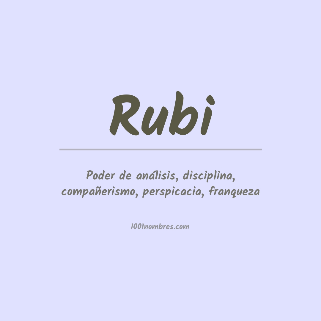 Significado del nombre Rubi