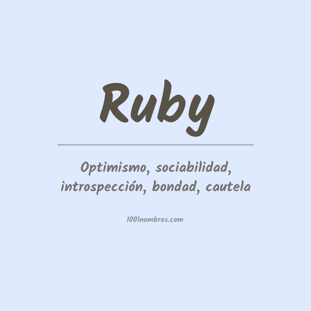 Significado del nombre Ruby