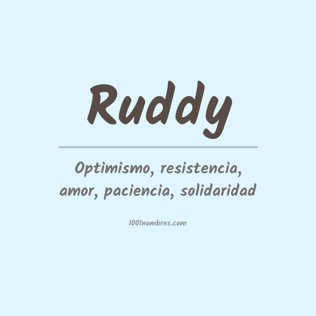 Significado del nombre Ruddy