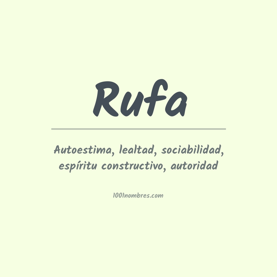 Significado del nombre Rufa Significado del nombre Rufa