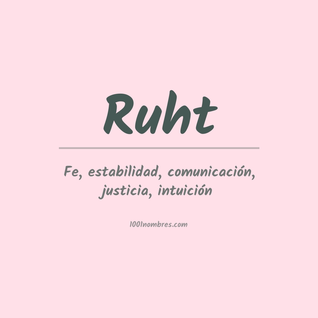 Significado del nombre Ruht