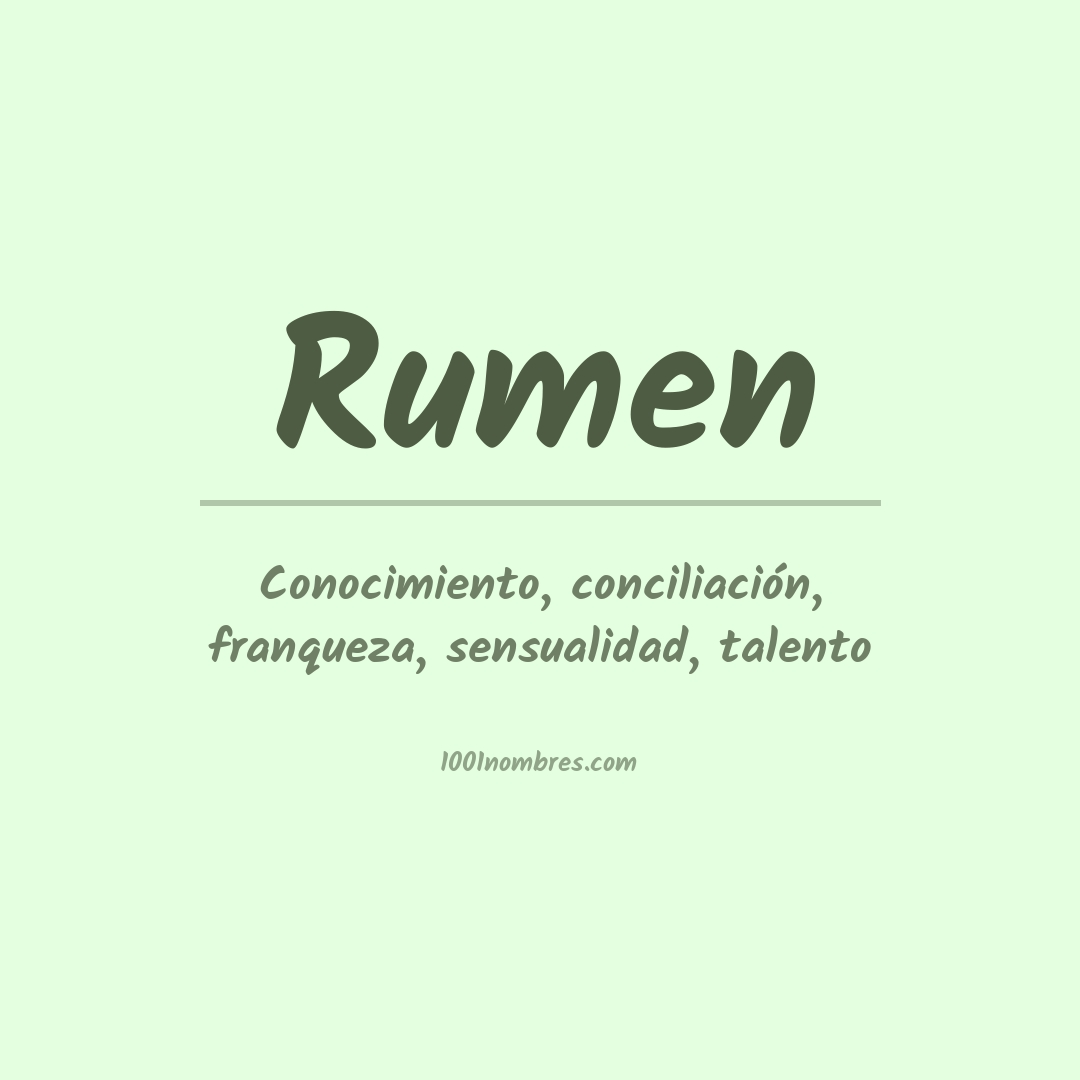 Significado del nombre Rumen Significado del nombre Rumen