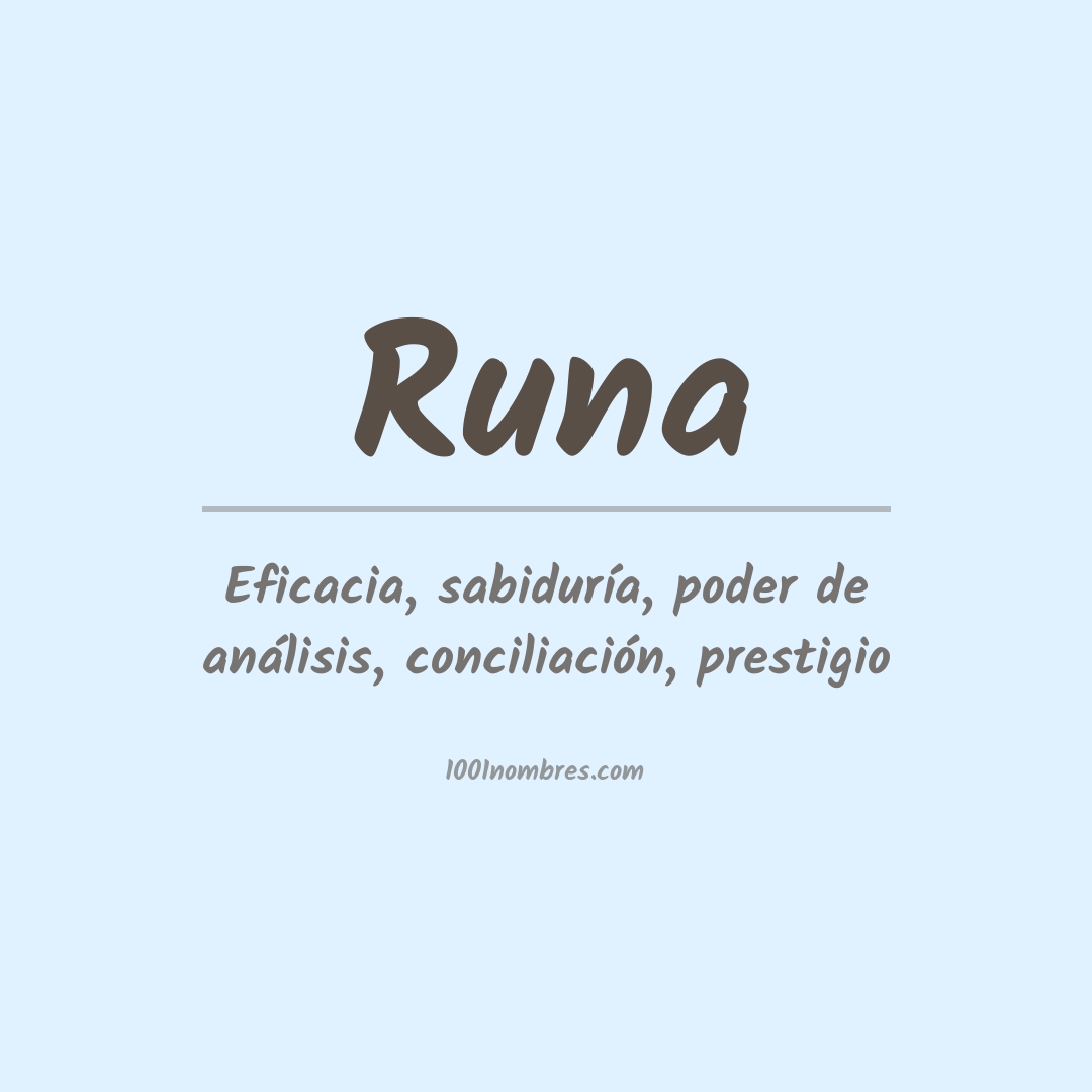 Significado del nombre Runa Significado del nombre Runa