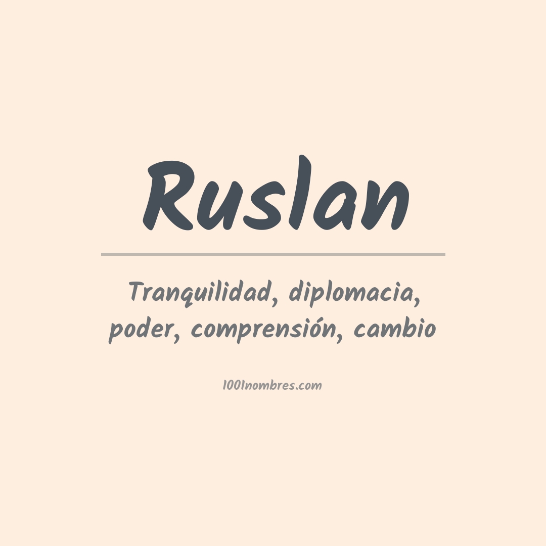Significado del nombre Ruslan
