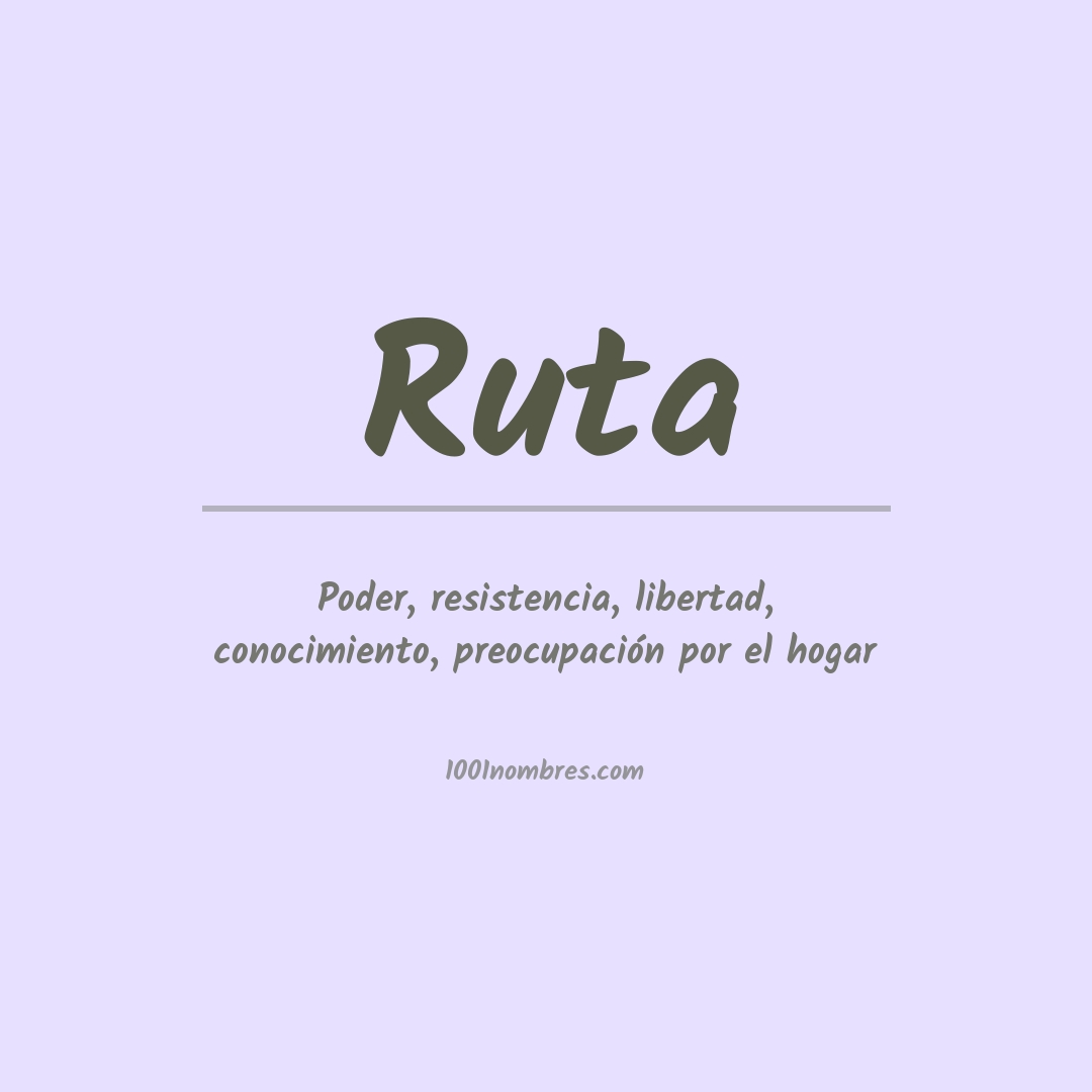 Significado del nombre Ruta