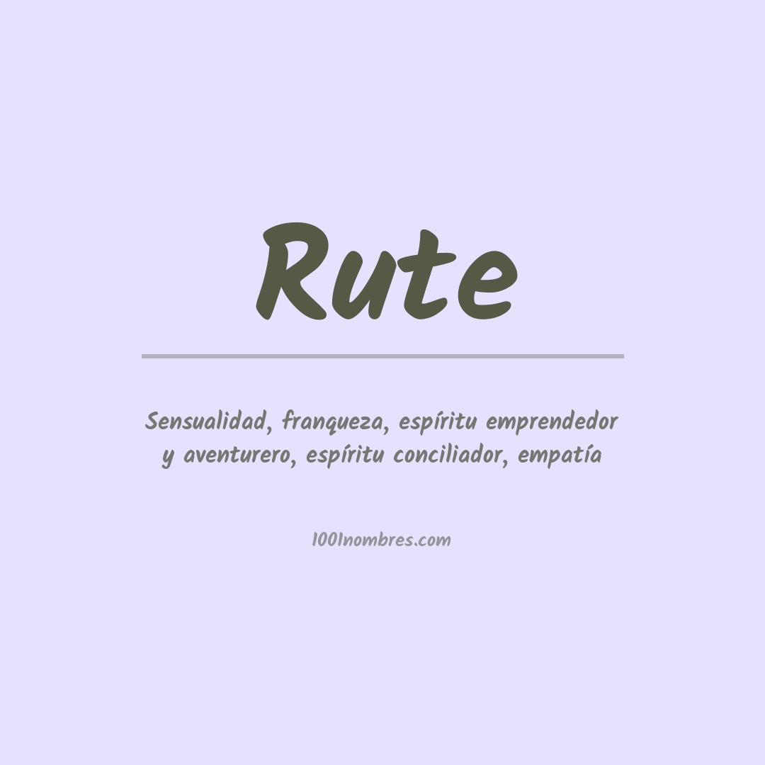 Significado del nombre Rute