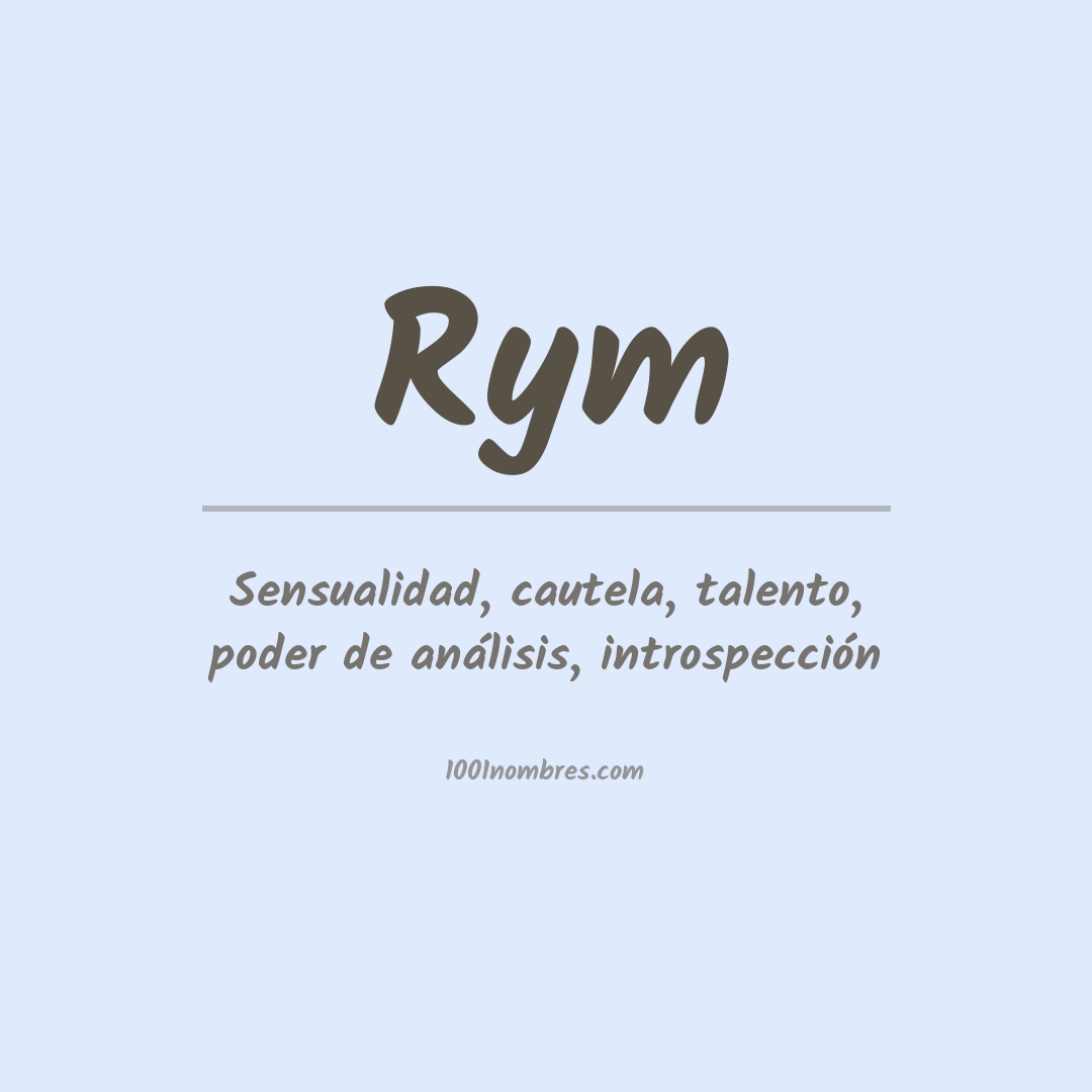 Significado del nombre Rym