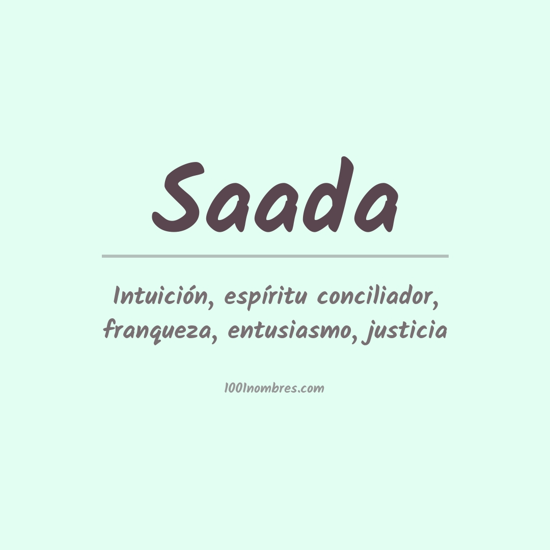 Significado del nombre Saada