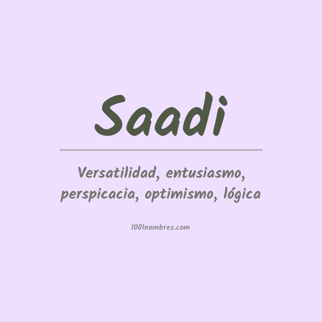 Significado del nombre Saadi