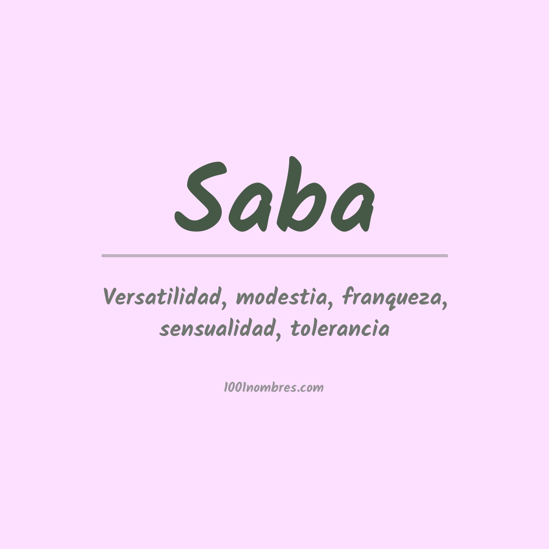 Significado del nombre Saba