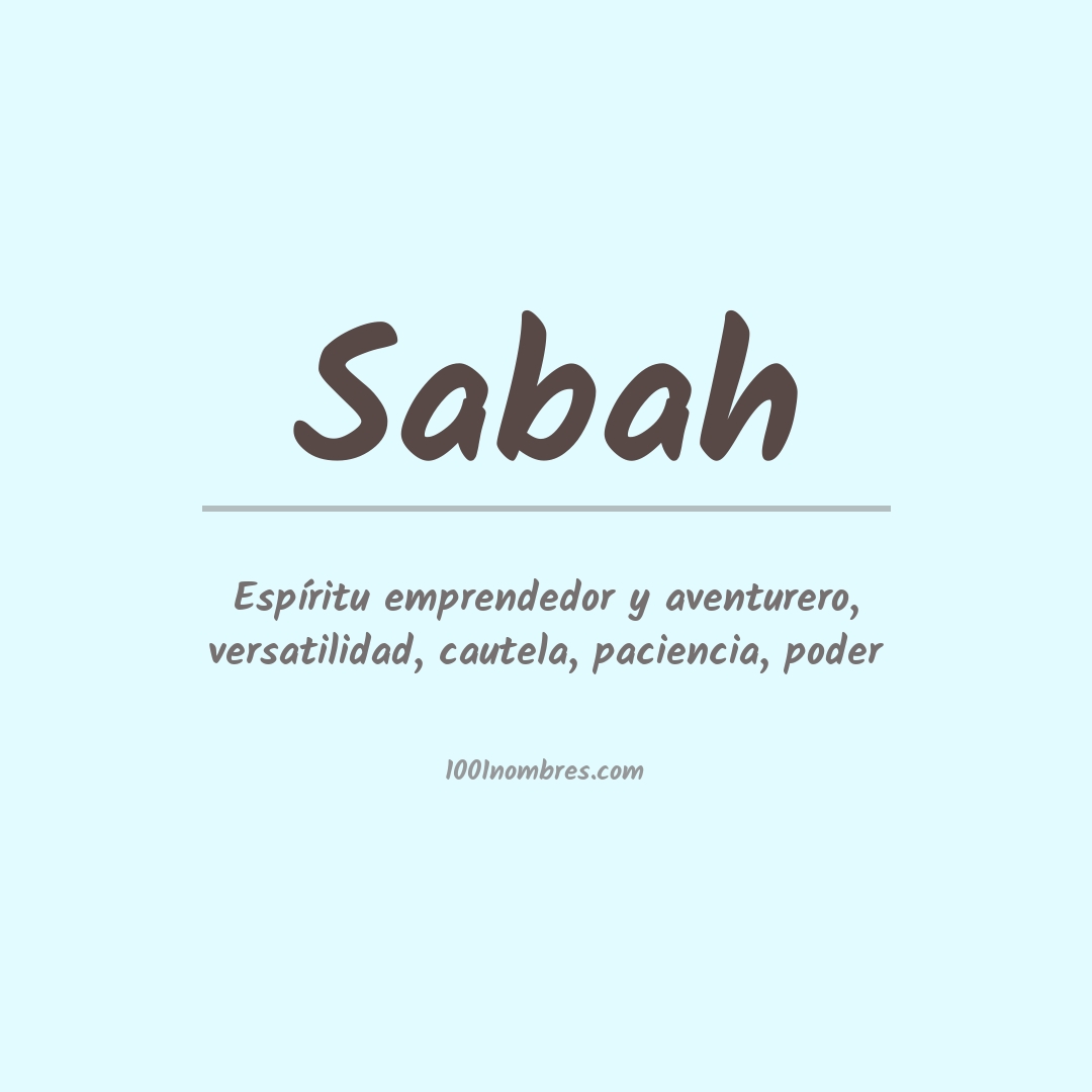 Significado del nombre Sabah