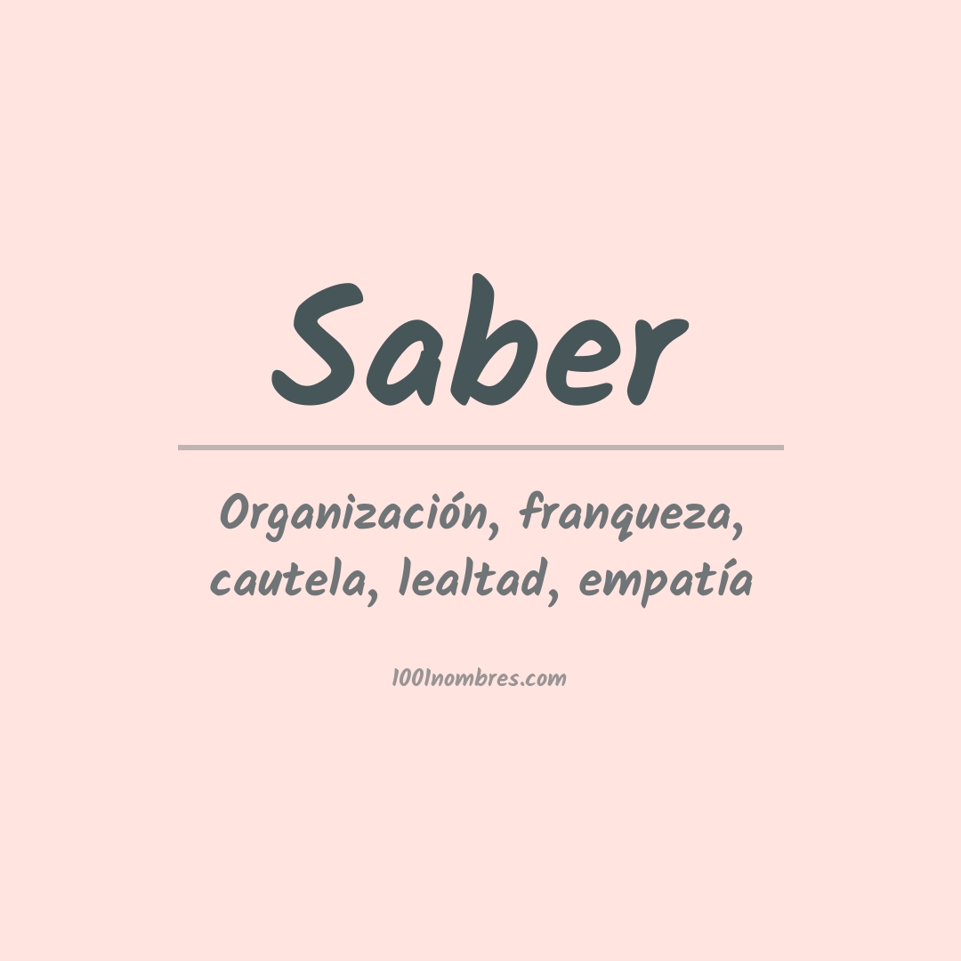 Significado del nombre Saber