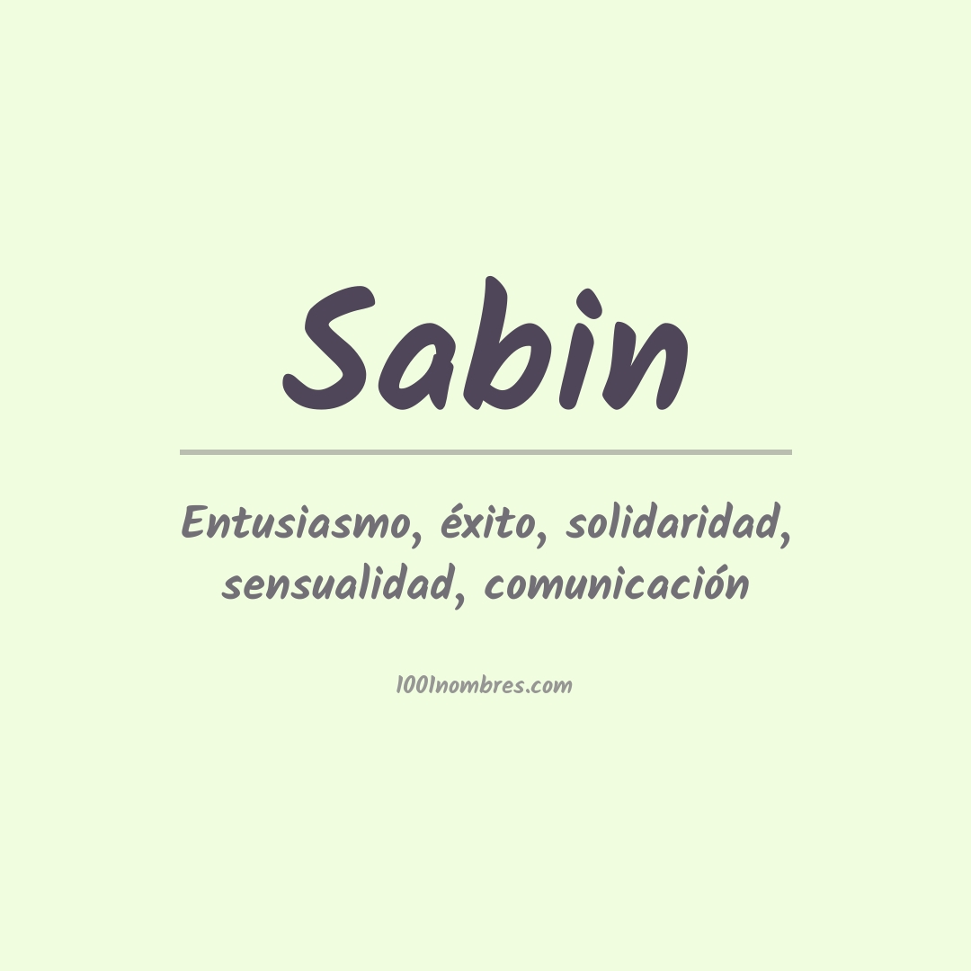 Significado del nombre Sabin