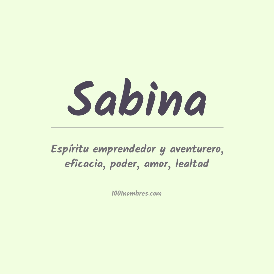 Significado del nombre Sabina