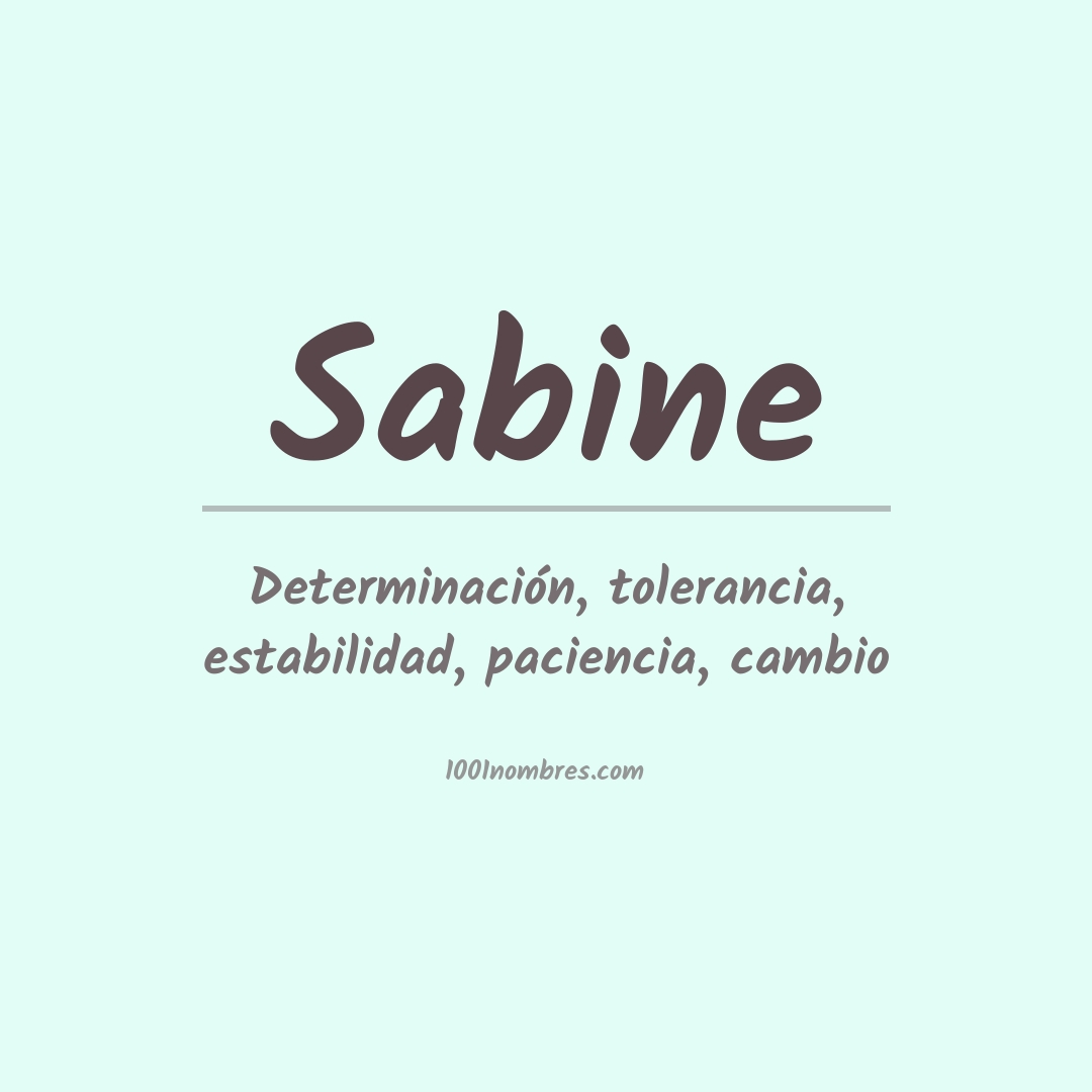 Significado del nombre Sabine