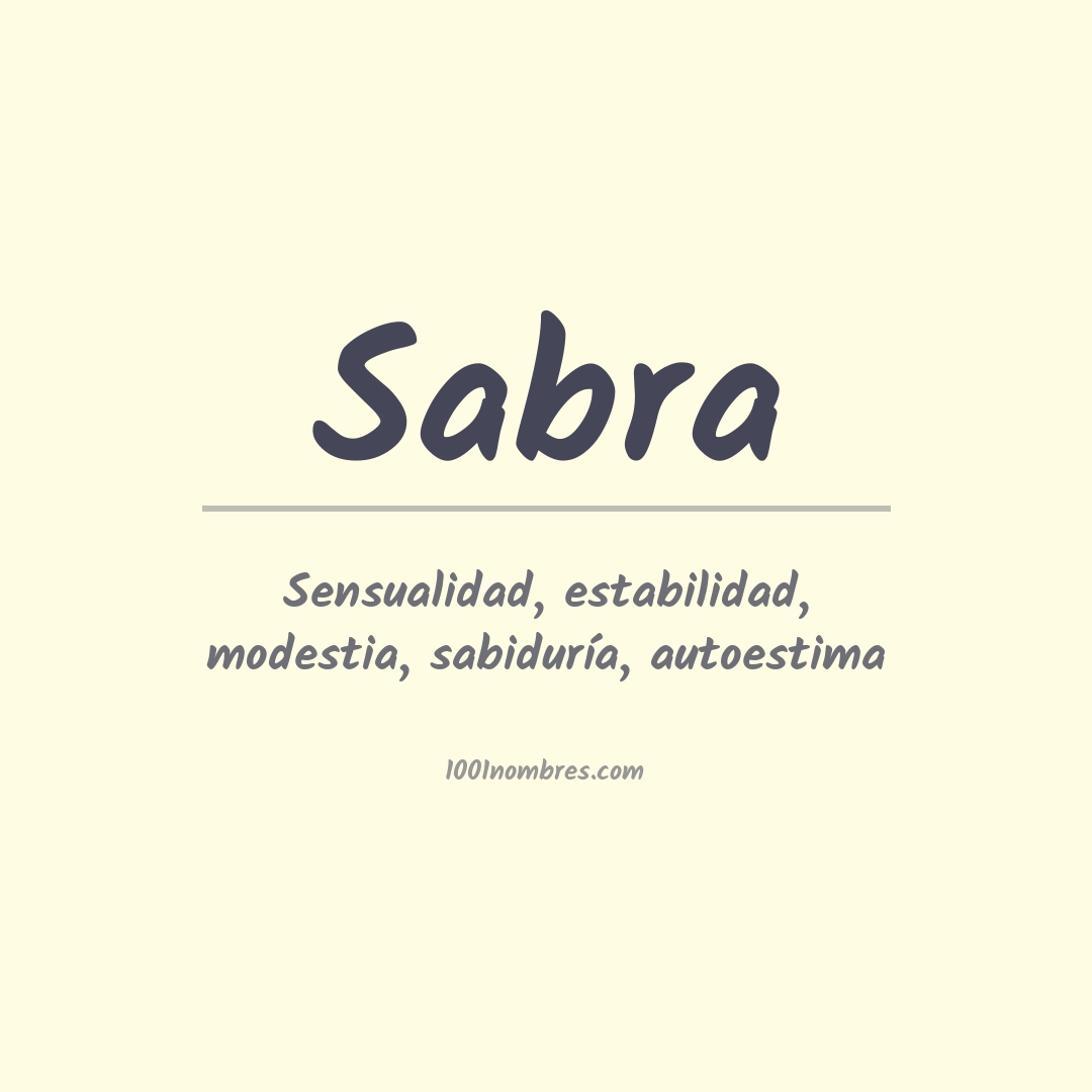 Significado del nombre Sabra
