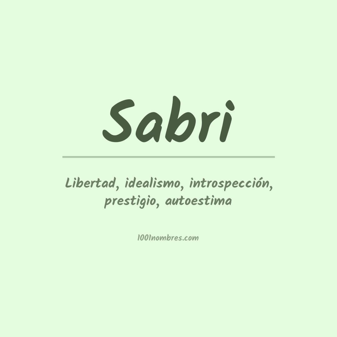 Significado del nombre Sabri