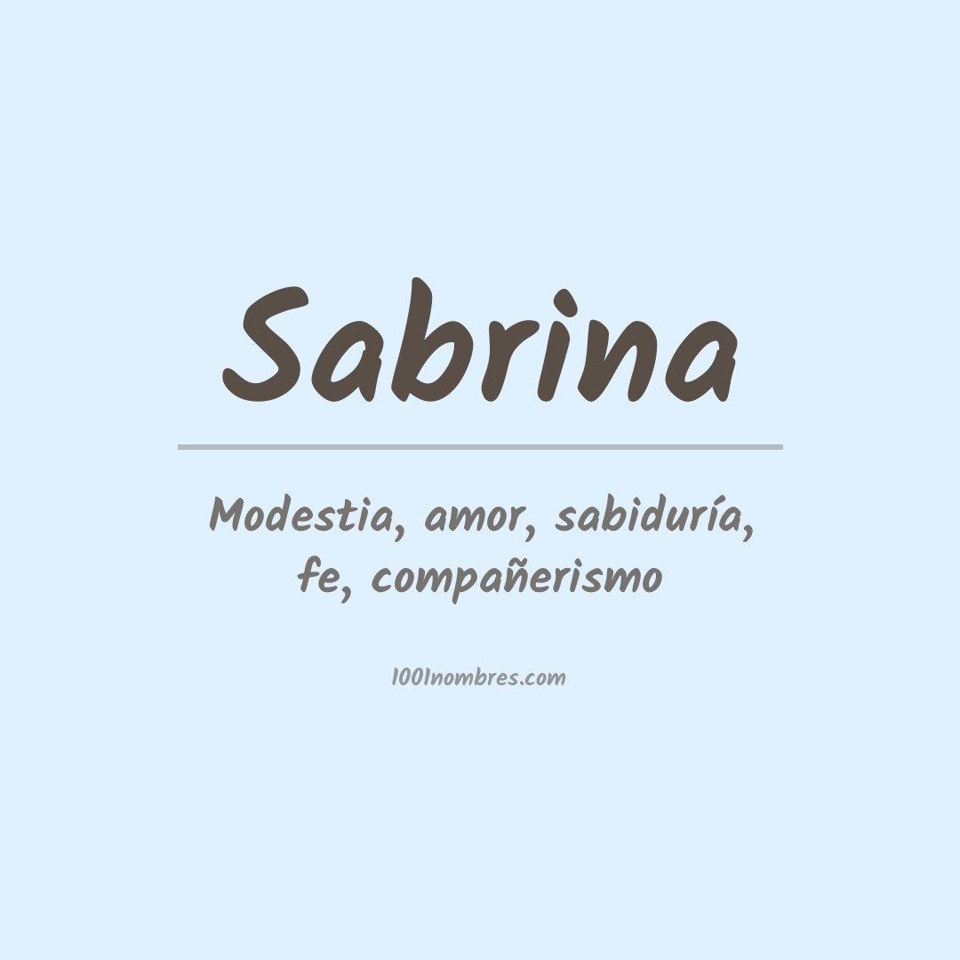 Significado del nombre Sabrina
