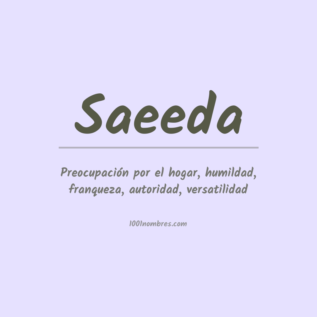 Significado del nombre Saeeda Significado del nombre Saeeda
