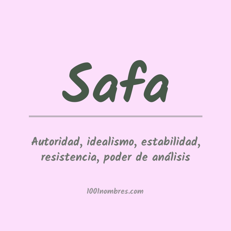 Significado del nombre Safa