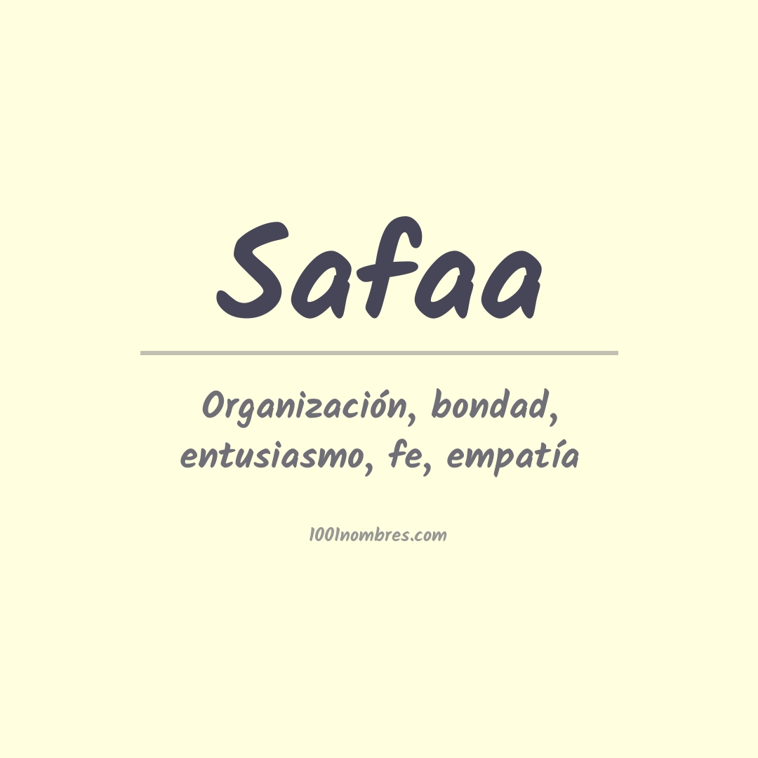 Significado del nombre Safaa