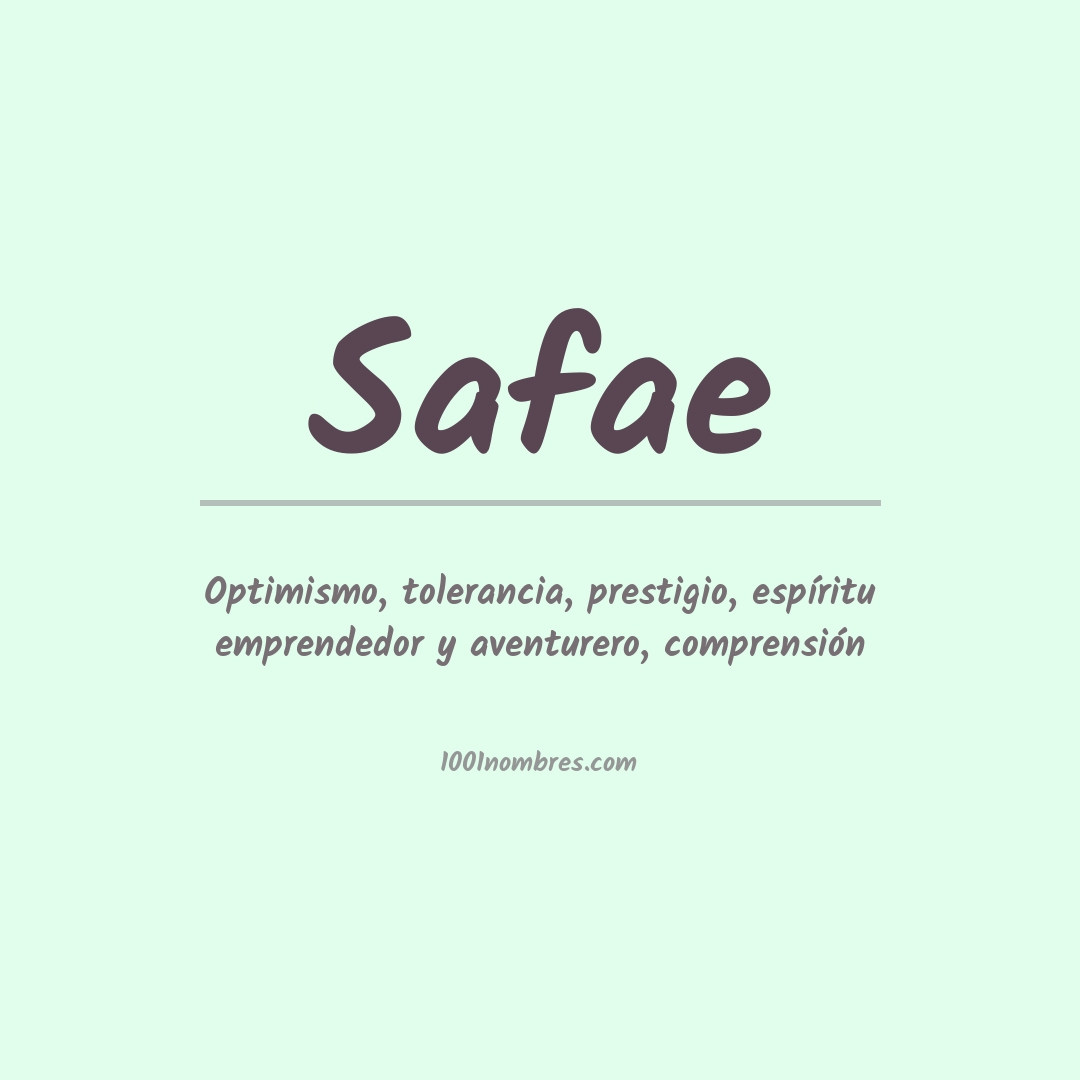 Significado del nombre Safae