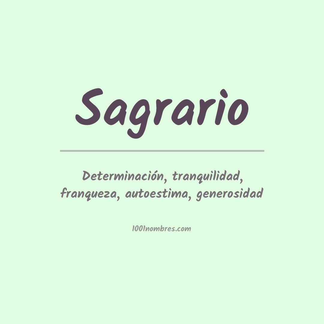 Significado del nombre Sagrario