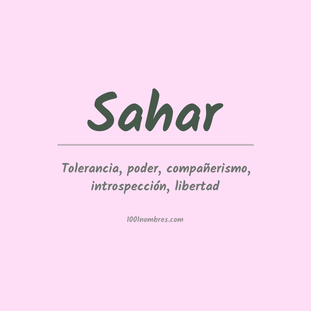 Significado del nombre Sahar