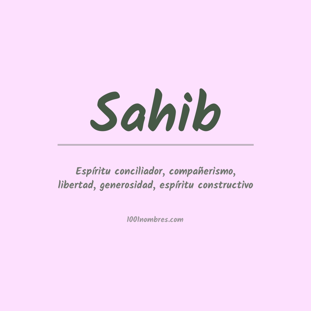 Significado del nombre Sahib