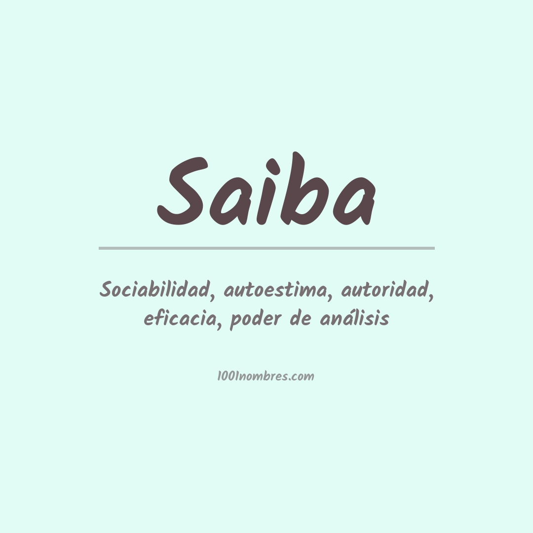 Significado del nombre Saiba Significado del nombre Saiba