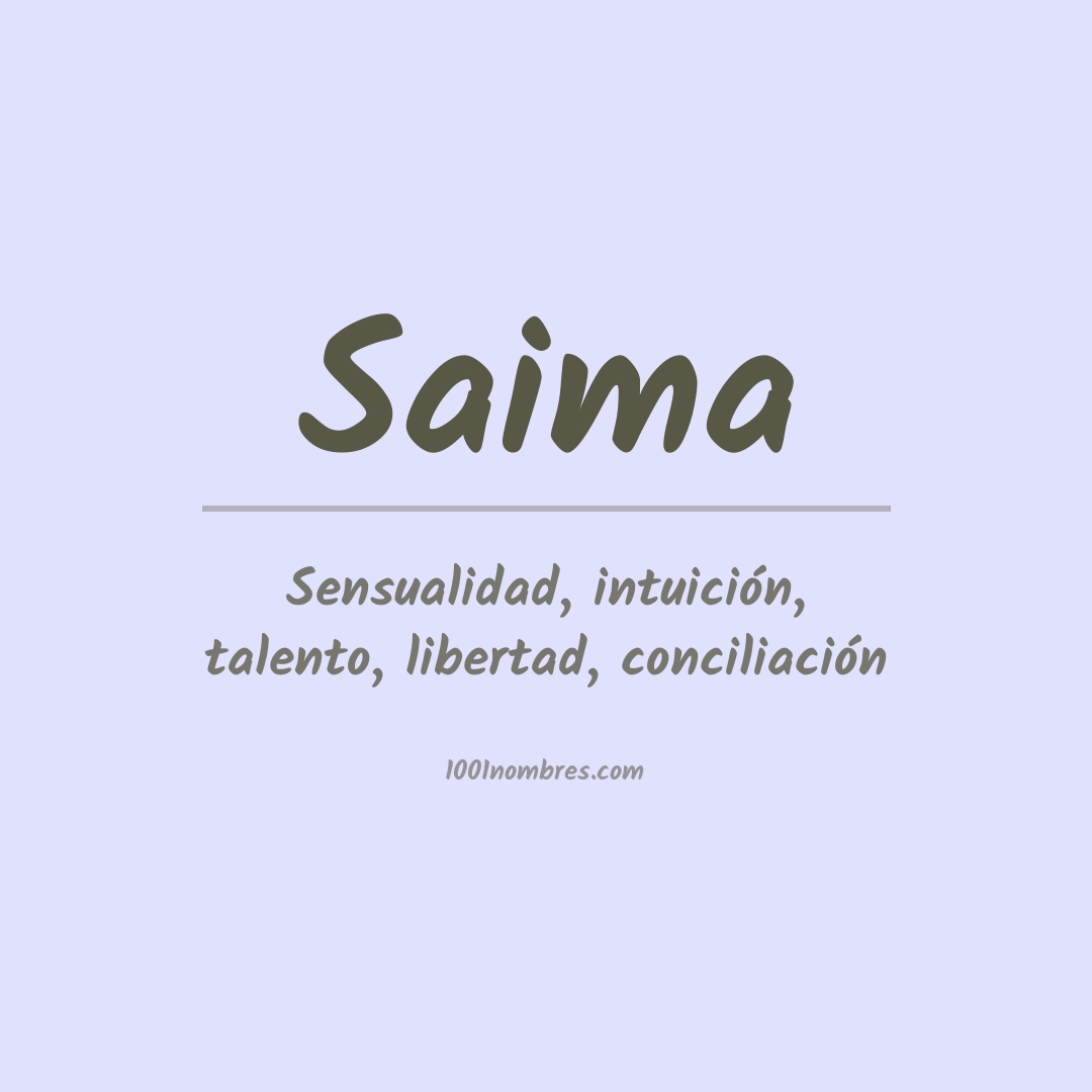 Significado del nombre Saima