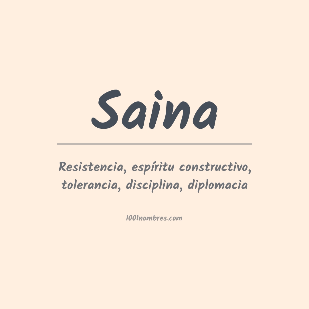 Significado del nombre Saina