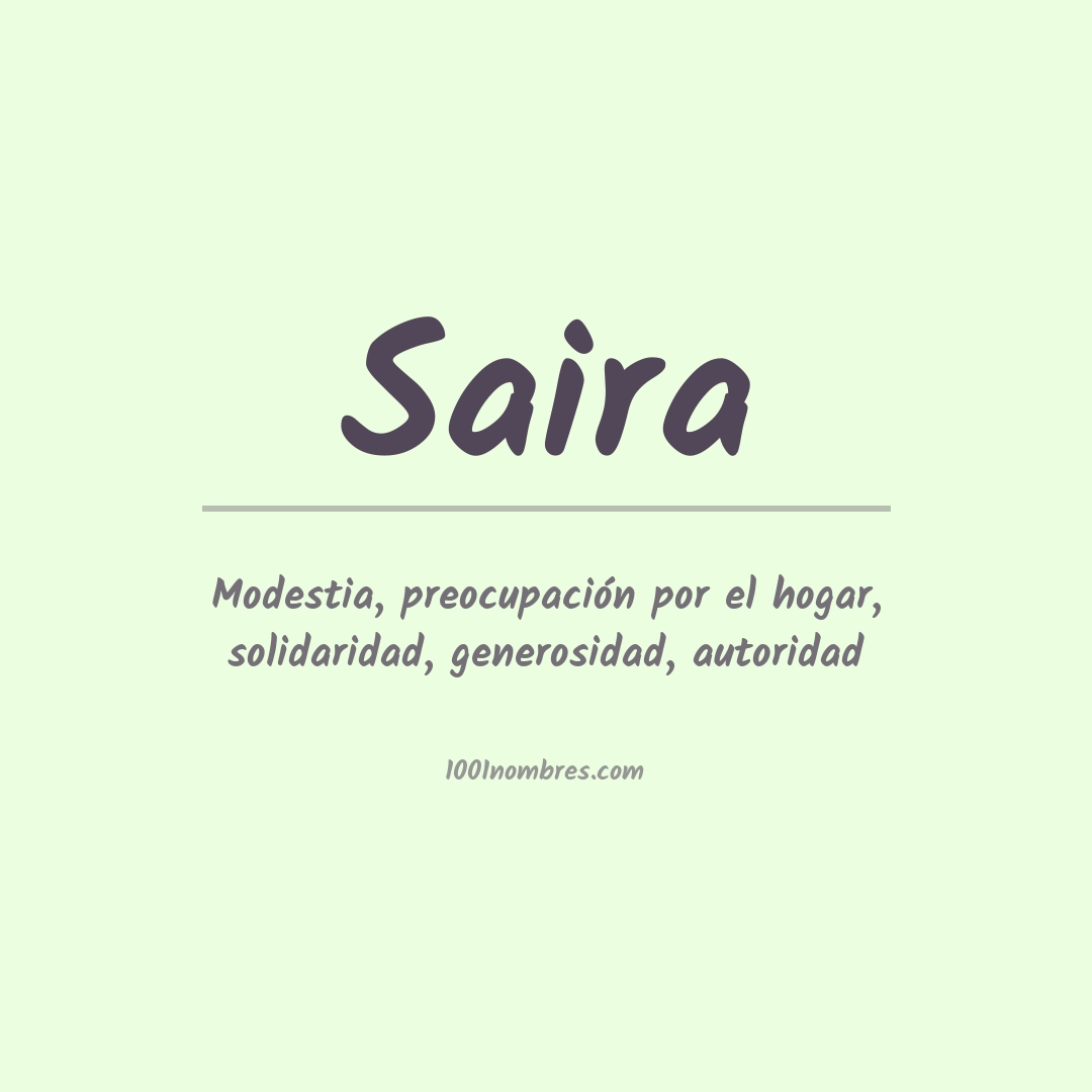 Significado del nombre Saira