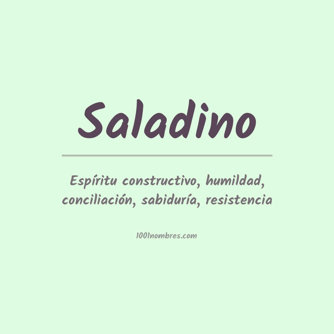 Significado del nombre Saladino