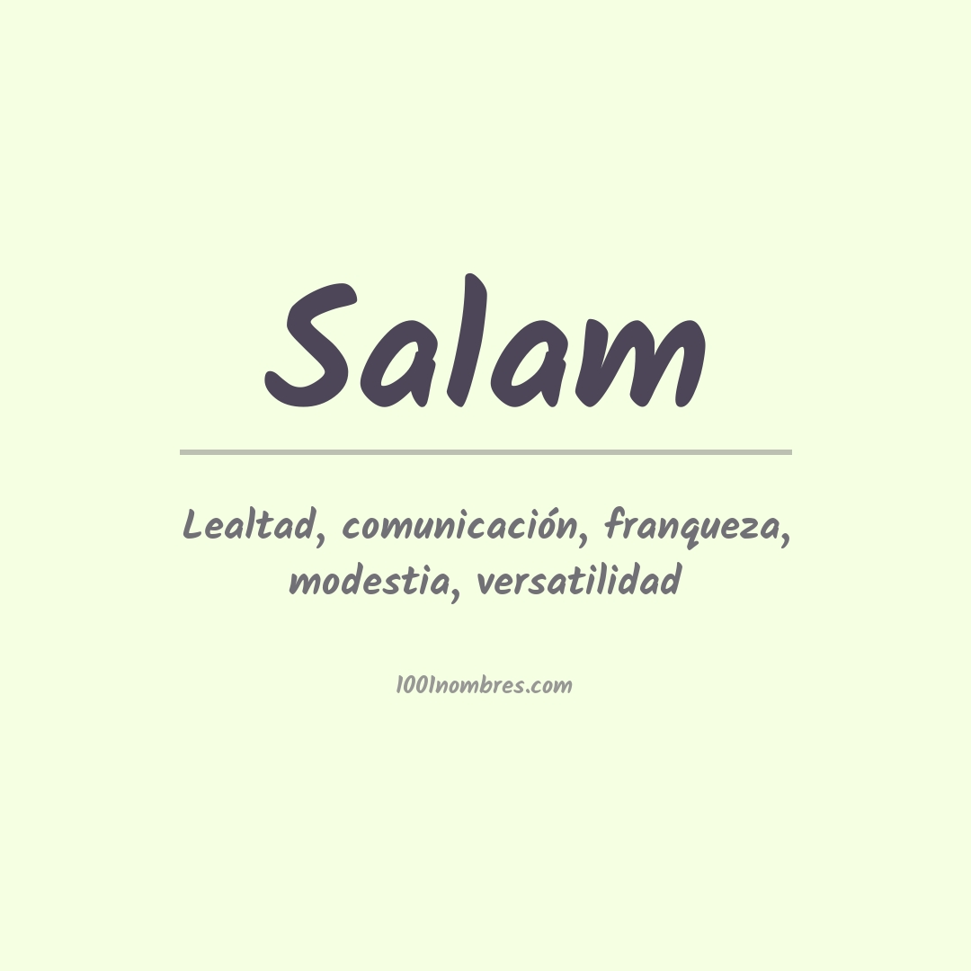 Significado del nombre Salam