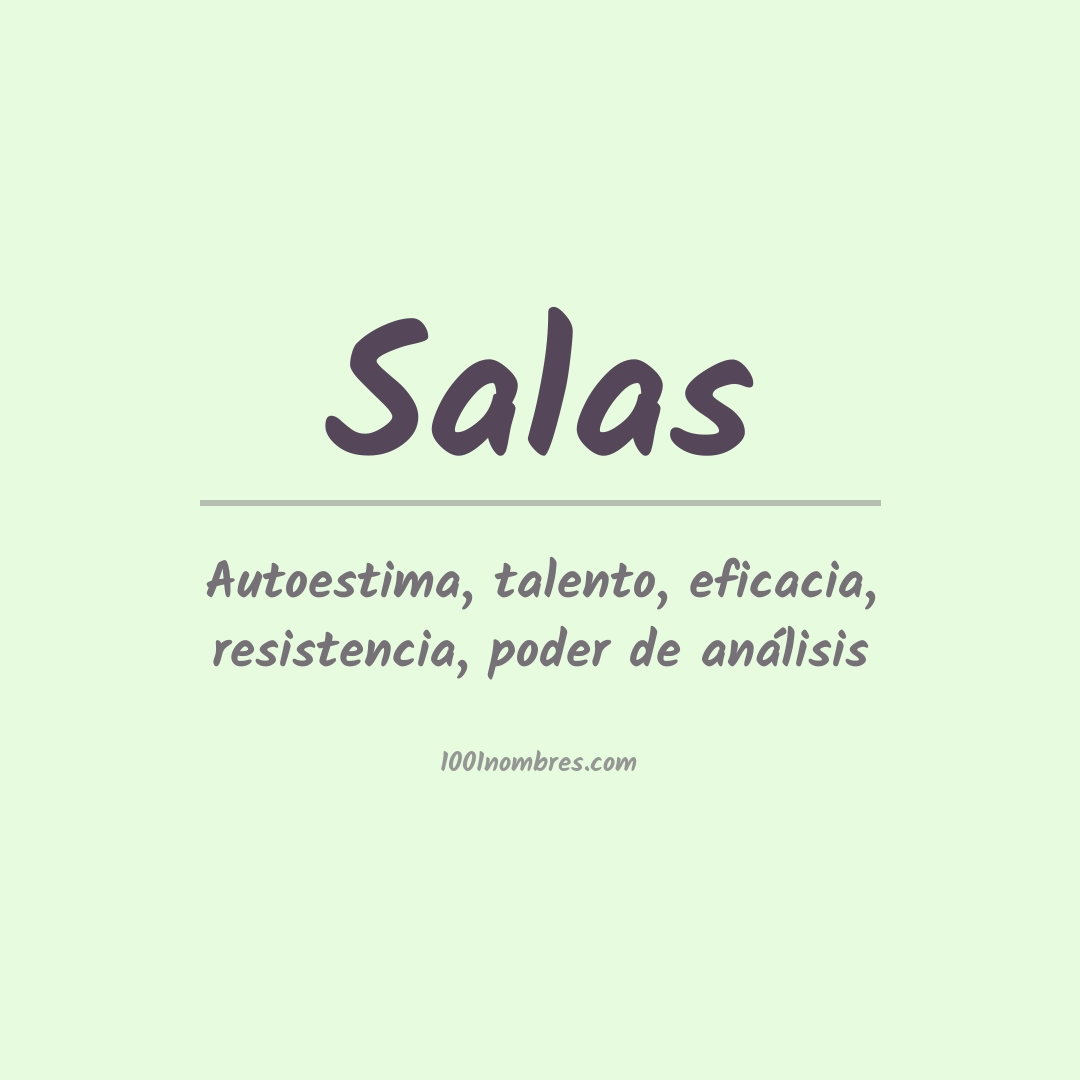 Significado del nombre Salas